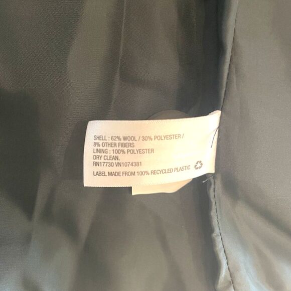 NWT Merona Womens Dark Green Peacoat S Classic Preppy Wool Blend Cozy Outerwear - Picture 9 of 13